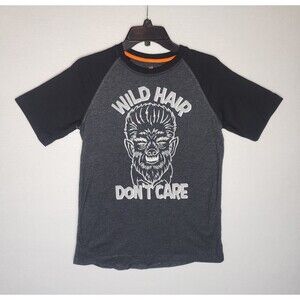 Wolfman Halloween T-shirt Boys Size XL 14/16 Wild Hair Don't Care (Glows)